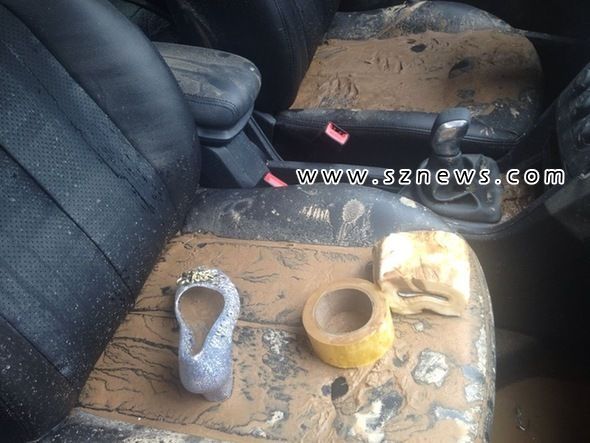 南山區留仙大道低洼地積水迅速上漲約3米，致1小車內女司機受困死亡。車內照